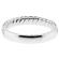 Ladies Wedding Band with Rope Design Interior and Micro Pave Set Diamonds in 18kt White Gold