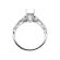 Semi Mount Openwork Engagement Ring with Milgrain Filigree Design and Diamonds in 18kt White Gold