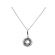 Semi Mount Solitaire Pendant with Double Halo of Diamonds in 18kt White Gold