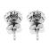 Post-Back Cluster Stud Earrings with Diamonds in 18kt White Gold