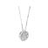 Round Halo Style Pendant with Cluster of Diamonds in 18kt White Gold