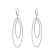 Double Oval Dangling Earrings with Diamonds in 14kt White Gold
