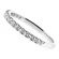 2mm Wide, 17 Stone Ladies Diamond Wedding Band Ring in 18kt White Gold