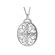 Fancy Oval Pendant with Diamonds in 18kt White Gold