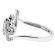 "Love" Ring with Diamonds in 18k White Gold