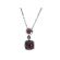 Ruby Pendant with Halos of Diamonds in 18k White Gold