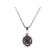 Oval Ruby Pendant with Halo of Diamonds in 18k White Gold