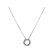 Semi Mount Round Solitaire Pendant with Halo of Diamonds in 18k White Gold