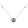Round Cluster Necklace with Diamonds in 18k White Gold