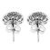 Cluster Stud Earrings with Rope Design and Diamonds in 18k White Gold