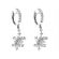 Half Hoop Fancy Dangling Earrings with Diamonds in 18k White Gold