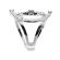 Crossover Style Statement Ring with Diamonds in 18k White Gold