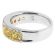Ladies Fashion Ring with Fancy Yellow Diamonds Bordered by White Diamonds in 18k White Gold