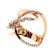Wide Twists and Turns Ladies Diamond Fashion Ring in 18kt Rose Gold