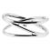 Ladies Criss-Cross Diamond Ring in 18kt White Gold