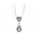 Fancy Yellow Heart and Pear Diamond with White Diamond Halo Necklace in 18kt White Gold