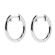 14.7mm x 1.8mm Diamond Hoop Earrings in 18kt White Gold