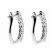 One Row Latch Back Diamond Huggie Style Earrings in 18kt White Gold