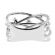Ladies Highway Ring With Scattered Diamonds in 18kt White Gold