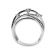 Ladies Highway Ring With Scattered Diamonds in 18kt White Gold
