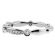 Ladies Stackable Wedding Band Ring with Bezel and Preset Diamonds in 18kt White Gold