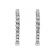 Ladies 1.03 tcw Diamond Hoop Earrings in 18kt White Gold