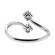 Two Stone Diamond Cross Over Ring in 18kt White Gold
