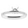 Graduating Diamonds in Shank Engagement Ring Semi Mount in 18kt White Gold