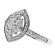 Marquise Halo with Invisible set Diamonds Ladies Ring in 18kt White Gold