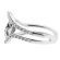 Fashion Interlocking Design of Diamond Right Hand Ring in 18kt White Gold
