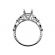 Detailed in Every Angle Diamond Engagement Ring Semi Mount in 18kt White Gold