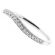 Curved Diamond Wedding Band Ring in 18kt White Gold