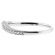 Curved Diamond Wedding Band Ring in 18kt White Gold