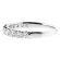 2.7mm Wide Single Row 12 Stone Diamond Ladies Ring Band in 18kt White Gold