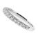Pave Set 2.9mm Wide Ladies Diamond Wedding Band Ring in 18kt White Gold