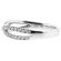 Two Row Cross Over Ladies 4.3mm Diamond Wedding Band Ring in 18kt White Gold