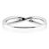 Two Row Cross Over Ladies 4.3mm Diamond Wedding Band Ring in 18kt White Gold