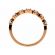 7 Stone, 2.5mm Ladies Diamond Ring with Milgrain Details in 18kt Rose Gold