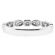 Stackable Oval and Square Design Ladies Ring Band in 18kt White Gold