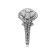 Split Shank Ladies Fashion Ring with Round and Princess Cut Diamonds in 18k White Gold