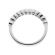 Bezel Set Scallop Style Band with Diamonds Bordered by Milgrain in 18k White Gold