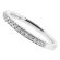 17 stone, 2mm Wide Ladies Single Row Diamond Wedding Band Ring in 18kt White Gold