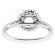 Round Halo with Solid Shank Engagement Ring Semi Mount in 18kt White Gold