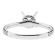 Halo Under the Stone Ladies Diamond Engagement Ring Semi Mount in 18kt White Gold