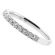 14 Stone Single Row 2mm Wide Ladies Diamond Band Ring in 18kt White Gold