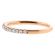 1.7mm Thin Single Row Diamond Ladies Wedding Band Ring in 18kt Rose Gold