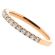 1.9mm Thin Single Row Diamond Ladies Wedding Band Ring in 18kt Rose Gold