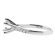 2.3mm Wide Shank Single Row Diamond Engagement Ring Semi Mount in 18kt White Gold
