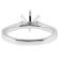 2.3mm Wide Shank Single Row Diamond Engagement Ring Semi Mount in 18kt White Gold