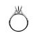 2.3mm Wide Shank Single Row Diamond Engagement Ring Semi Mount in 18kt White Gold